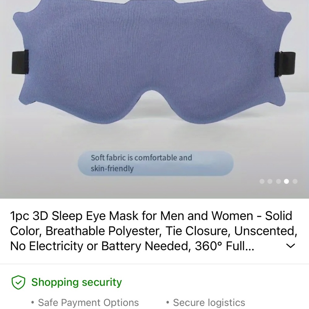 3D Purple Sleep Eye Mask